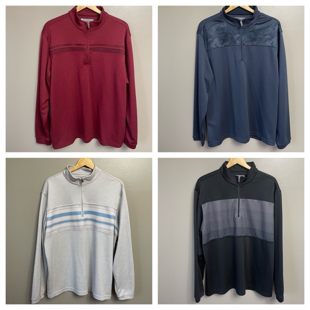 Lot of 4 Pebble Beach XXL Dry Luxe Performance 1/4 Zip golf